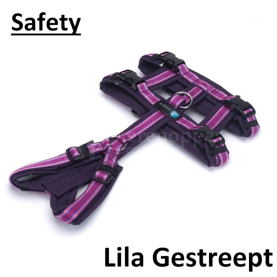 AnnyX Limited edition tuig 2024 lila paars gestreept safety anti ontsnap