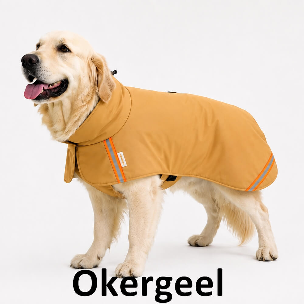 Hondenjas waterdicht okergeel