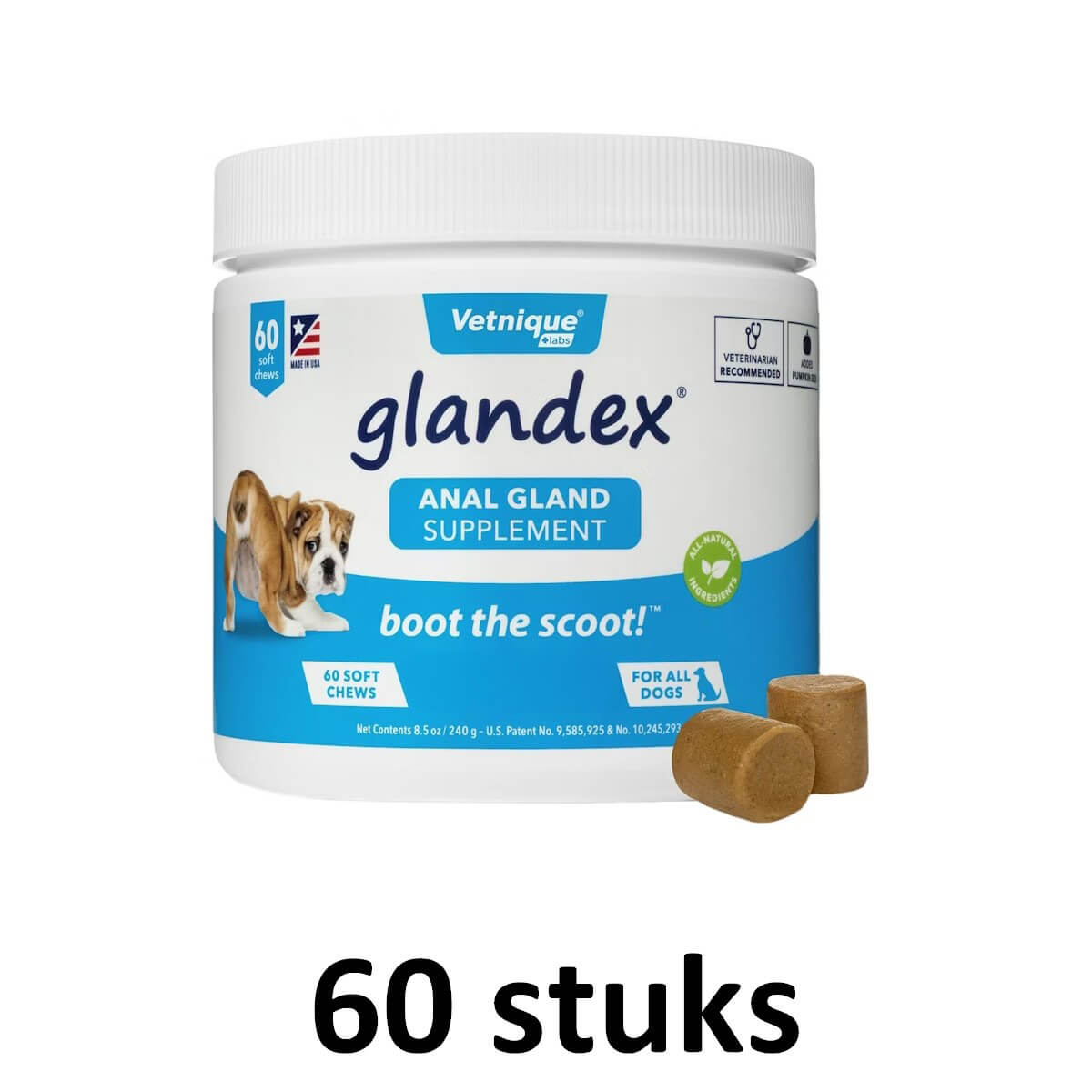 Glandex middel anaalklieren verstopt hond 60 stuks
