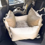 Luxe hondenautostoel autostoel hond 10 15 20 25 kg beige