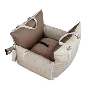 Luxe hondenautostoel autostoel hond beige