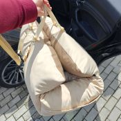 Luxe hondenautostoel autostoel hond beige draagbaar