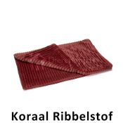 Hondendeken ribbelstof hond deken koraal rood