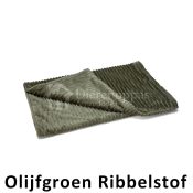 Hondendeken ribbelstof hond deken olijfgroen