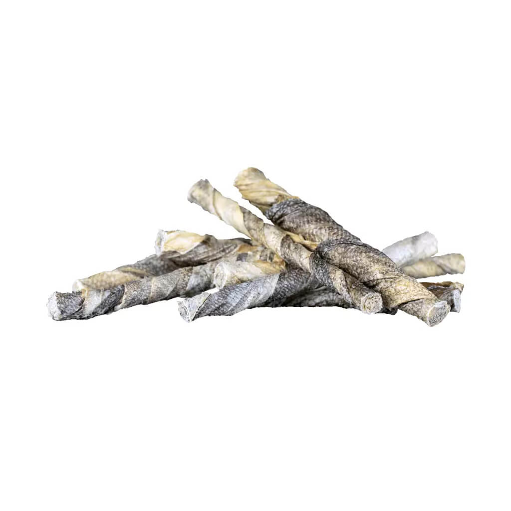 Gedraaide zalmstaafjes zalmsticks hondensnack