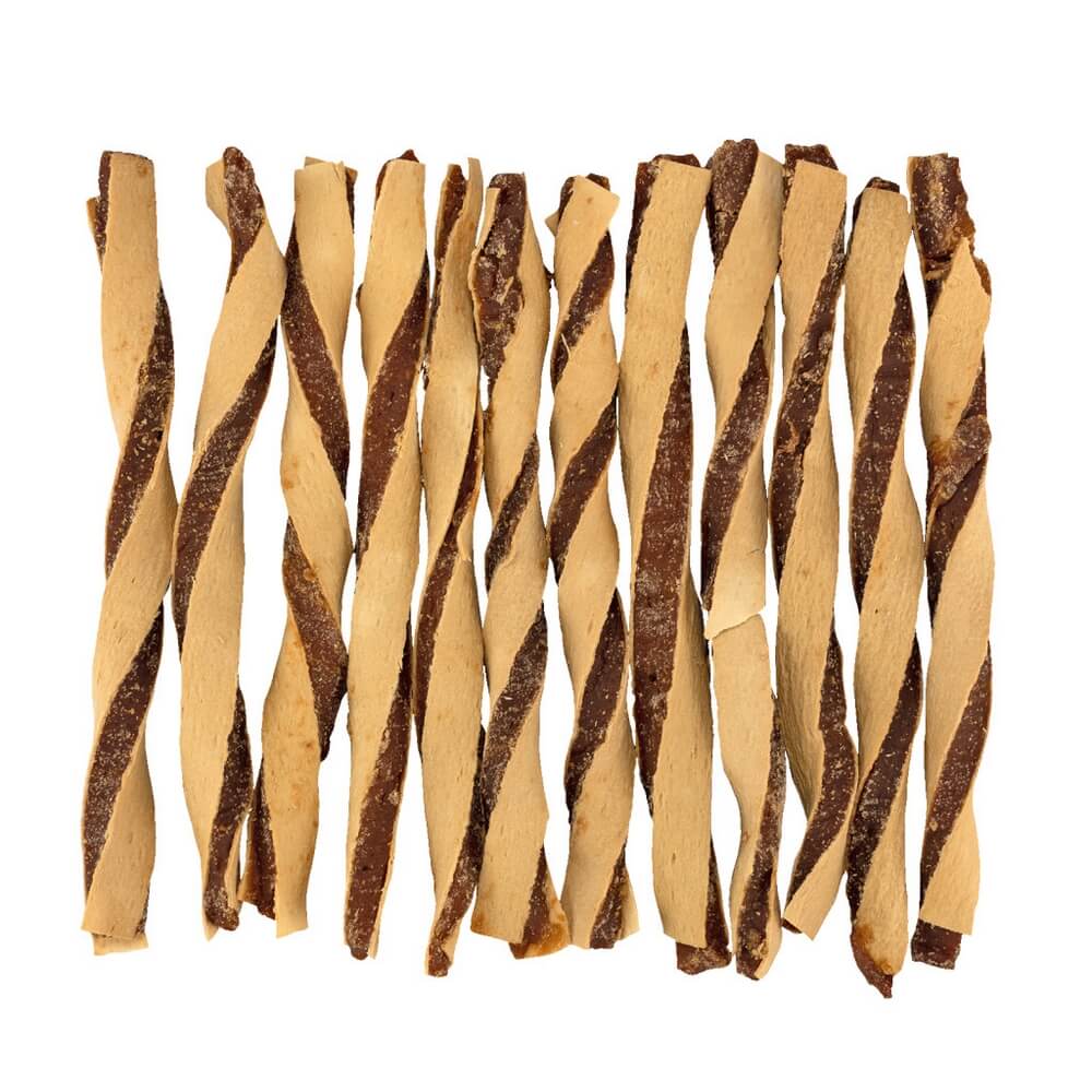 Staafjes hond kip vis gedraaid BRAAAF