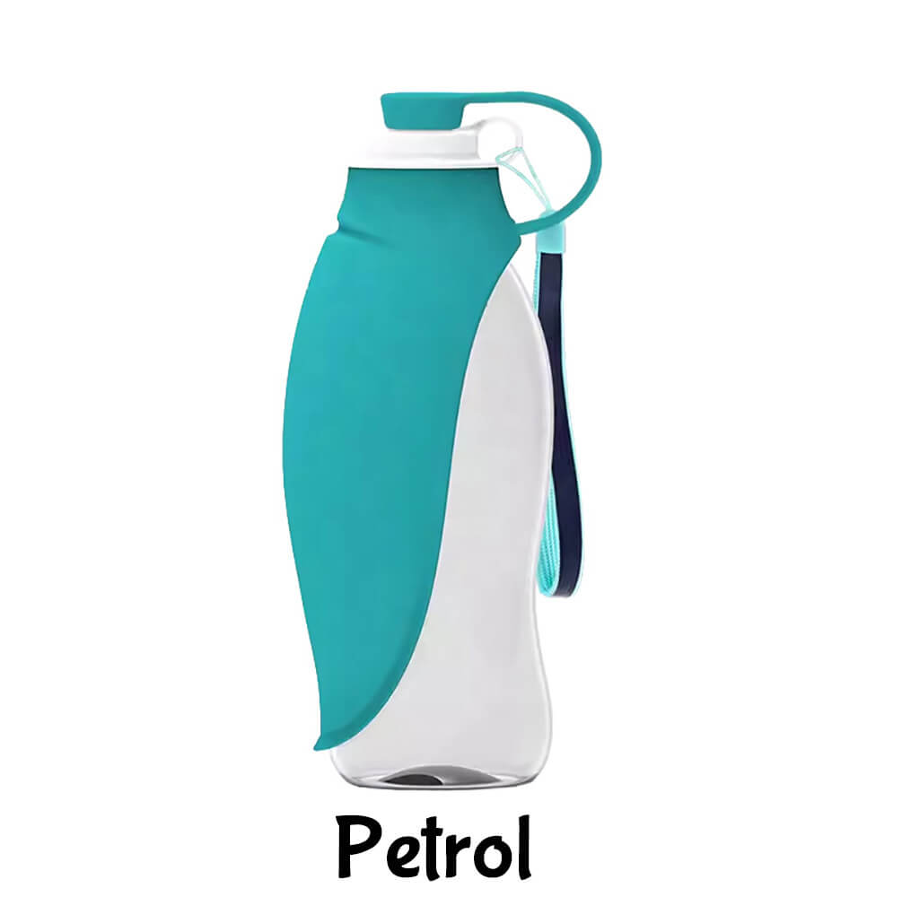 Waterfles hond blauw petrol