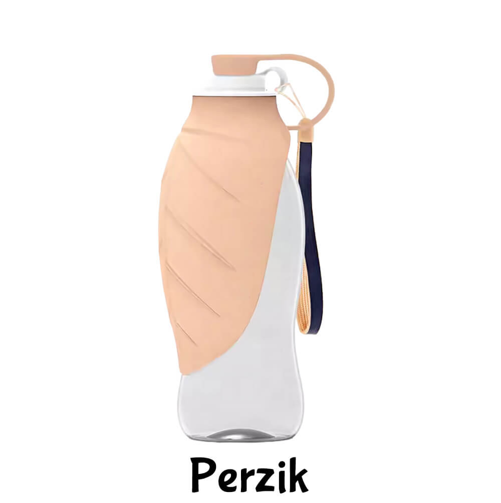 Waterfles hond roze perzik