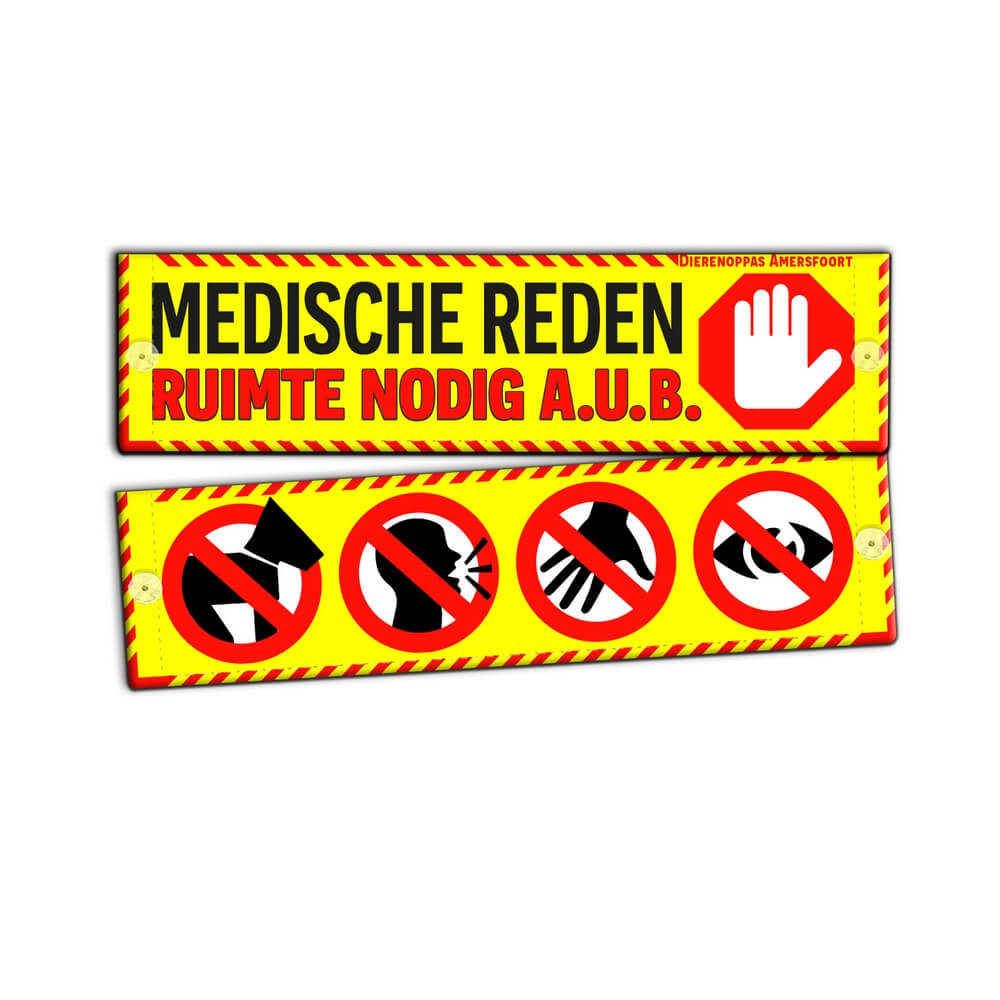 Waarschuwingssleve geel lintje hond medische reden