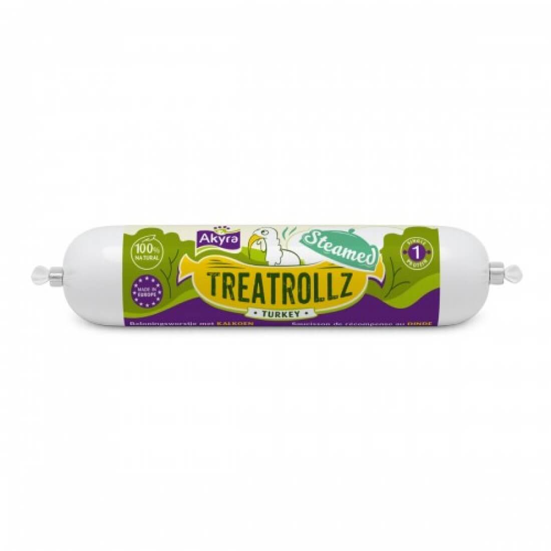 Akyra Steamed Treatrollz gestoomde worst beloning hond kalkoen turkey
