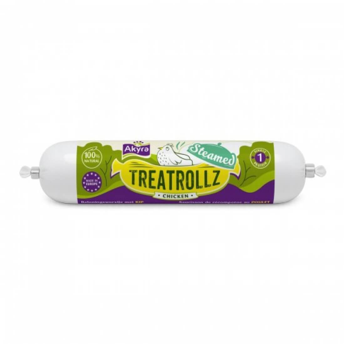Akyra Steamed Treatrollz gestoomde worst beloning hond kip chicken