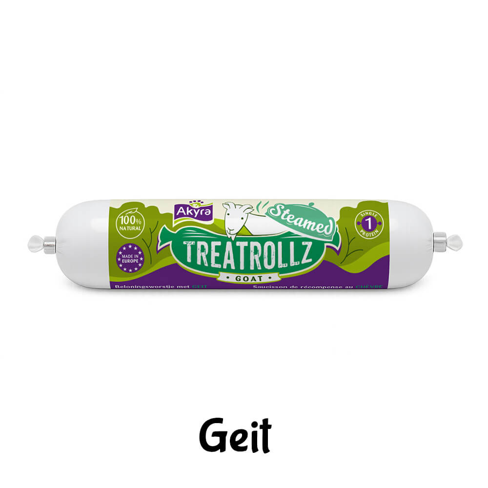 Akyra Treatrolzz worst snijworst hond trainingsworst geit