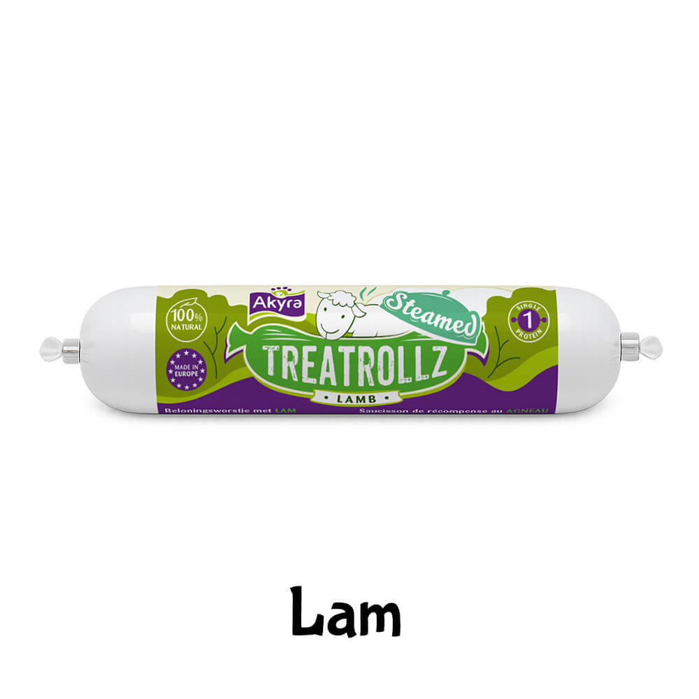 Akyra Treatrolzz worst snijworst hond trainingsworst lam