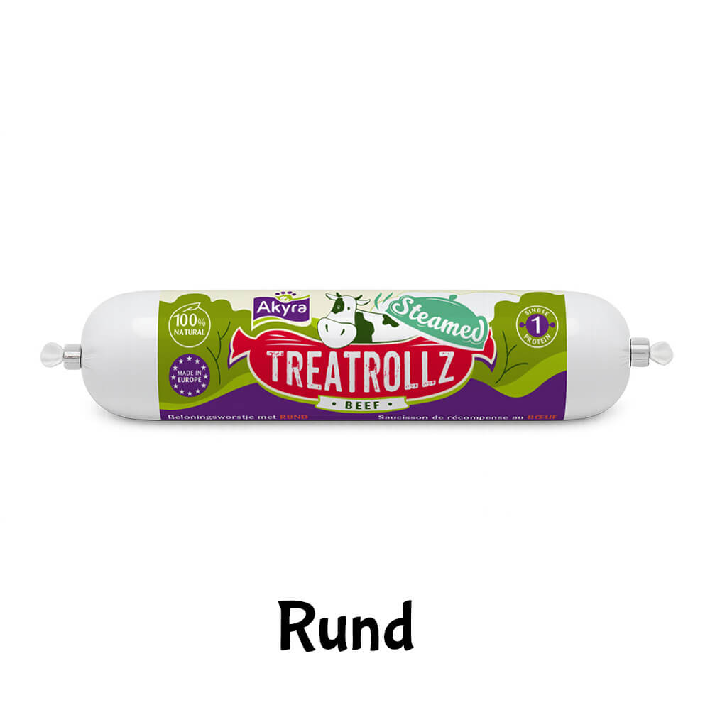 Akyra Treatrolzz worst snijworst hond trainingsworst rund