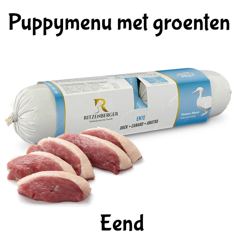 Ritzenberger hond vlees worst puppy eend