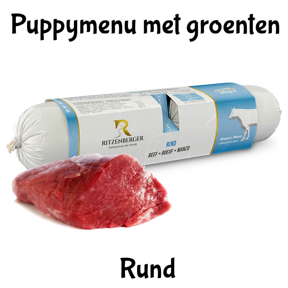 Ritzenberger hond vlees worst puppy rund